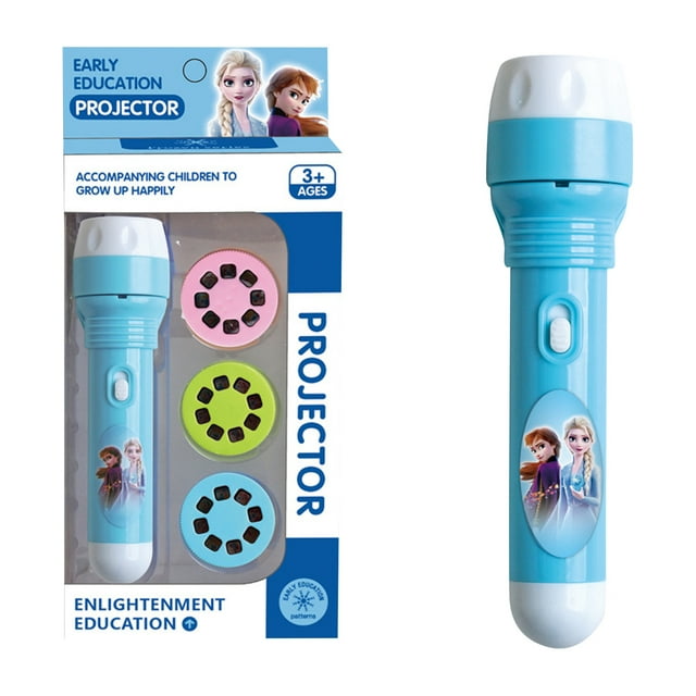 Mini Projector Flashlight Cartoon Children's Flashlight Storybook Educational Luminous Toy Sleep Lamp Preschool Fairy Tale Projector Lamp Beds for Children with