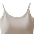 thumbnail image 6 of TGSLY Camisole for Women Built-in Padded Bra Dressy Casual Scoop Neck Adjustable Spaghetti Strap Sleeveless Shirts Summer Basic Solid Color Crop Tank Tops XXL, 6 of 6