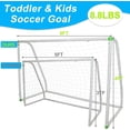 thumbnail image 4 of 6'X4' Soccer Goal for Backyard Kids Portable Soccer Net with High-Strength Nets, Ground Stakes, Eight-Shaped Clasp, Strong PVC Frame & Weather Resistance Excellent Soccer Field Equipment, 4 of 6