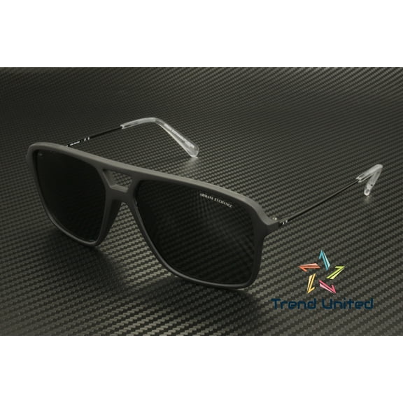 ARMANI EXCHANGE AX4150SU 805887 Matte Black Dark Grey 59 mm Men's Sunglasses