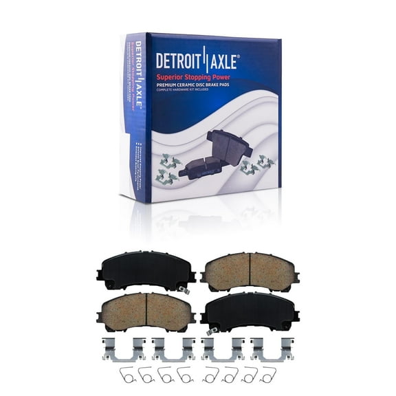Detroit Axle - Front Brake Pads for INFINITI Q50 Q60 QX50 QX55 Nissan Rogue Z, Ceramic Brake Pads with Hardware Replacement