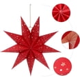 thumbnail image 2 of 3 uds farol de estrella de papel rojo pantalla 9 linternas de papel de estrella puntiaguda decoraciones colgantes para Año Nuevo boda fiesta vacaciones, 2 of 5