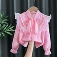 thumbnail image 6 of REDARER Kids Girls Long Sleeve Party Blouses Kids Elegant Ruffled Button Down Shirts School Tops,Size:3-4 Years, 6 of 7