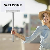 NICEXMAS Picket Signs Handheld Sign Holder Stainless Steel 1Set For Elections