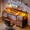 47 Inch|Rustic Brown, variant on Satifur 47" Smart RGB Gaming Desk with App-Controlled Light Strip, Reversible Drawers & Built-in Charging Station,Black
