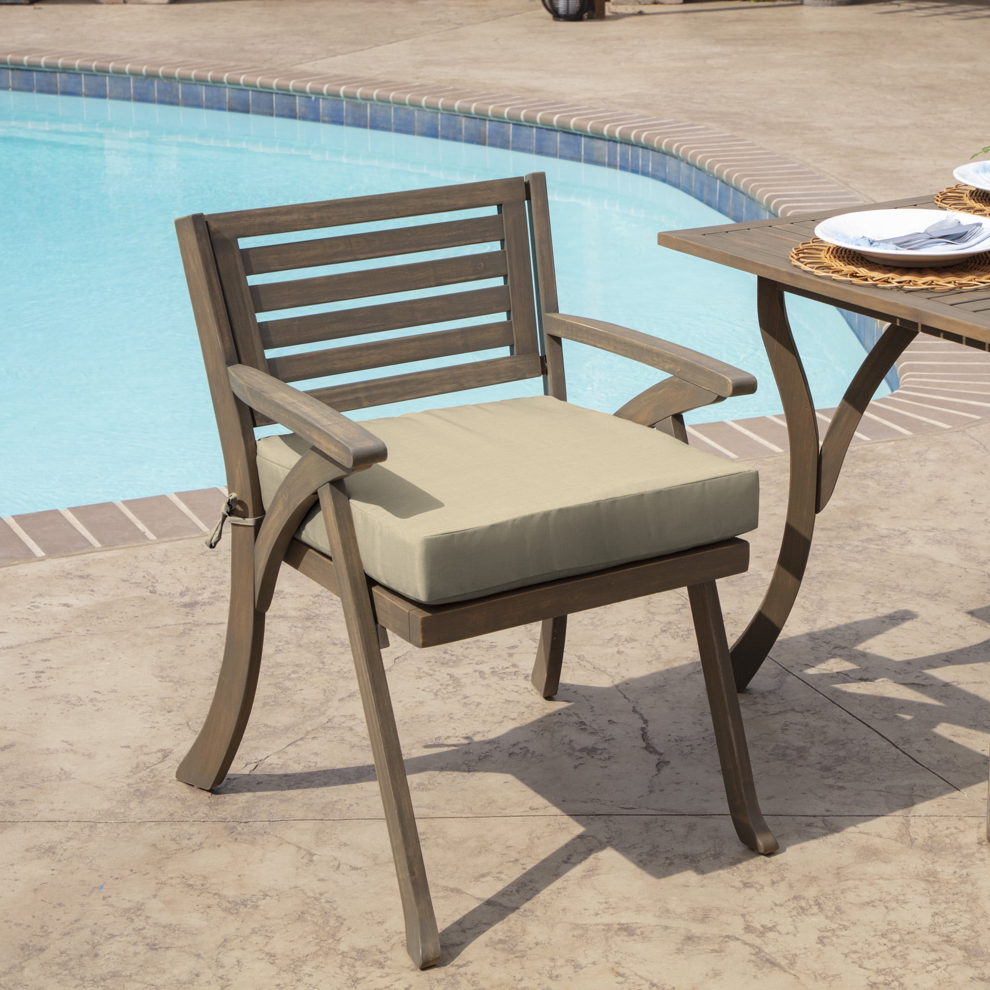 Arden Selections Patio Chair Furniture 19x19 Outdoor Seat Cushion Moss Green Leala Walmart