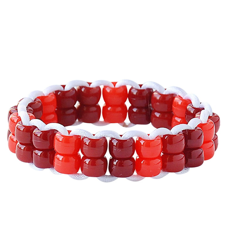Hello Hobby Plastic Pony Beads 9x6mm Ombre Mix 500 Pieces Red for