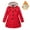 Red, variant on Esaierr Toddler Girls Hooded Trench Coat Kids Cotton Jacket Dress Outerwear Winter Warm Trench Jacket for 2-13Y