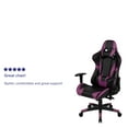 thumbnail image 6 of Flash Furniture X20 Gaming Chair Racing Office Ergonomic Computer PC Adjustable Swivel Chair with Fully Reclining Back in Purple LeatherSoft, 6 of 7