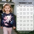 thumbnail image 7 of Garronmavis Pink Axolotl Toddler Girl Sweatshirt Polyester Spandex Fabric Planets Pullover Crewneck Long Sleeve Shirt Ruffle Girls Crewneck Sweatshirt Versatile for Girls 1-2 Years Old, 7 of 7