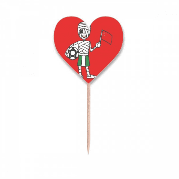 nigerian soccer  chinese flag Toothpick Flags Heart Lable Cupcake Picks