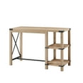 thumbnail image 5 of Walker Edison Modern Rustic Wood and Metal X Kitchen Island, White Oak, 5 of 10