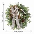 thumbnail image 2 of BinKFF Christmas Wreath Holiday Decoration 24 Inch Artificial Wreath with Red Berries Pinecones & Bowknot Festive Door Wreath for Home Indoor Outdoor Xmas Decor, 2 of 2