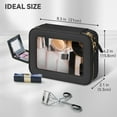 thumbnail image 2 of Soda Candy Clear Makeup Bag Organizer Travel Toiletry Bag Cosmetic Bag for Women Waterproof Portable Make op Skincare Pouch Car Organizer Bag with Golden Zippers for Essentials, Black, 2 of 6
