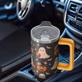 thumbnail image 5 of Halloween Tumbler 30 oz with Handle and Straw Pumpkin Skeleton Ghost Tumbler Halloween Birthday Gifts Insulated Mug, 5 of 5