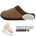 HomeIdeas Men's House Woolen Fabric Memory Foam Slippers, Cozy Bedroom