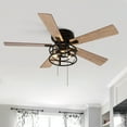 thumbnail image 4 of ZEYU INC 52" Farmhosue Ceiling Fans with Lights Pull Chain, 5 Blade - 52 Inch, 4 of 5