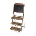 thumbnail image 2 of Genna 3 Tier Wood & Chalkboard Folding Shelf, 2 of 5