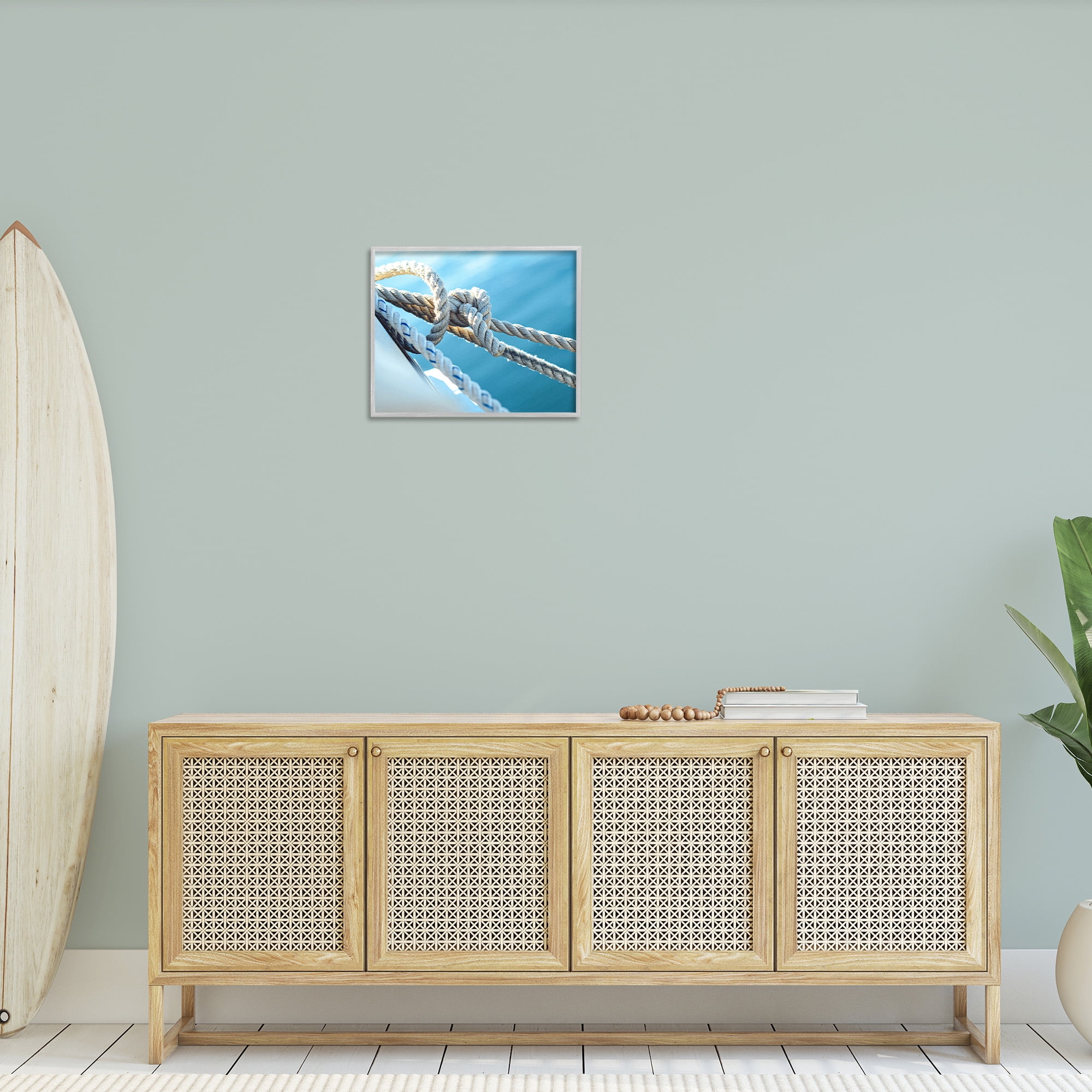 Stupell Industries Nautical Boating Knot Transportation Photography Gray Framed Art Print Wall Art, 20 x 16