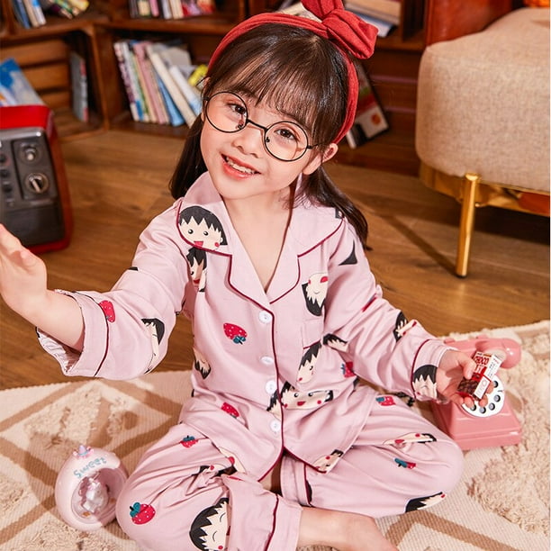 Pijamas de animación de Disney para niños, traje de manga larga de primavera y otoño, ropa de casa de princesa de mediana edad y niño grande Set120-130cm zhangmengya CONDUJO