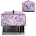 thumbnail image 2 of ZIATUBLES Cute Axolotl Print Toaster Oven Cover Stain Resistant Dust Protector with Side Pockets Cat Scratch Proof Kitchen Countertop Organization, Fits 18.5" x 14.5" x 9", 2 of 8