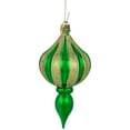 thumbnail image 3 of Northlight 8ct Green Shatterproof Finial Christmas Ornaments, 4.75", 3 of 5