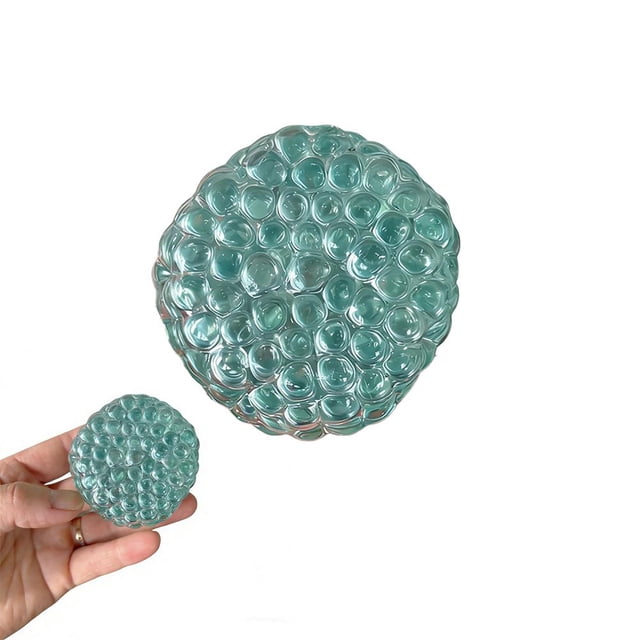 Crunchy Sand Squishies Balls,Textured Memory Gel Soft Fidget Toys,Moldable Crunchy Squeeze Toys,Handmade Pressure Stress Reliever Balls with Noisy Sound for Hands