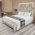thumbnail image 1 of Art Bed Runner, Abstract Awakening Modernized Classic Houndstooth in Colorful Design Art Illustration, Decorative Accent Bedding Scarf for Hotels Homes and Guestrooms, Queen, Multicolor, by Ambesonne, 1 of 2