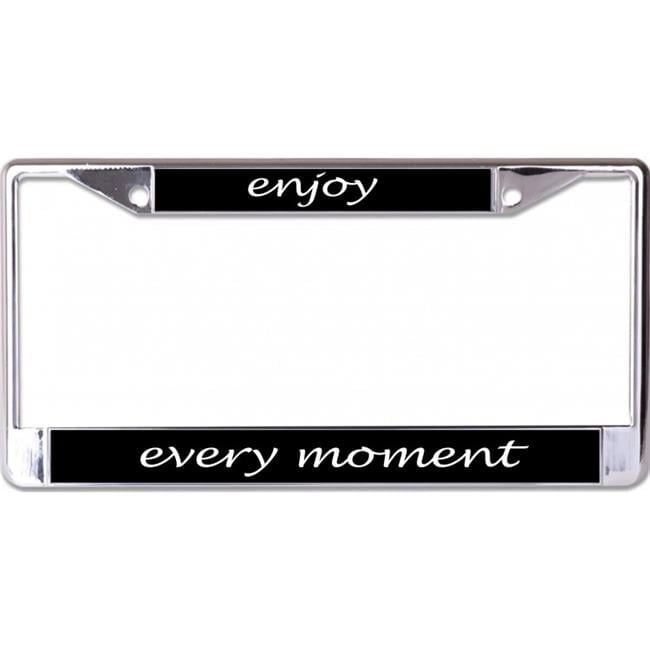 White & Pink Playboy License Plate Frame - Aluminum Metal 6x12 Inch Car Tag Frame Novelty Accessory