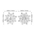thumbnail image 2 of FONWILYO 20Pcs Rhinestone Snowflakes Silver Imitation Pearls Decorations for Designers, 2 of 7