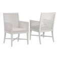thumbnail image 1 of Panama Jack Boca Moderne Bois Tissé Bras Chaises en Beige (Lot de 2), 1 of 4