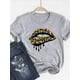 thumbnail image 3 of Camiseta básica para mujer, ropa estampada, camiseta de leopardo, corazón de amor, tendencia, Top bonito de verano, Camiseta estampada de manga corta a la moda, 3 of 5
