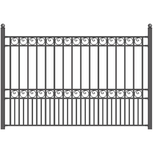 ALEKO 8 ' x 5' Iron Fence, Paris