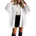 thumbnail image 6 of hotojiny Women's Cardigan Oversized Summer Long Sleeve Open Front Lightweight Jacket Flowy See Through Sheer Cardigans, 6 of 6
