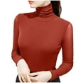 thumbnail image 1 of cfhntfmh Chandails Thermiques à Col Roulé pour Femmes Manches Longues sous-Vêtements Ajustés Légers, 1 of 6