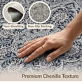 thumbnail image 6 of ODIKA 8'x10' Washable Area Rug Non-Slip Chair-Friendly Mat Vintage Floral Medallion With Distressed Scroll Border Motif Boho Flowing for Dining Room, Large Office, Lounge, 6 of 7