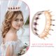 thumbnail image 3 of Tiara nupcial de estilo barroco con corona dorada y diamantes de imitación para niñas, mujeres y novias., 3 of 8