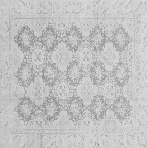 Ahgly Company Indoor Square Oriental Gray Traditional Area Rugs, 5' Square