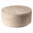 thumbnail image 4 of LeisureMod Minimalist Side Table Assembled 36" Round Modern Fiberstone Top Accent Table for Outdoor, Home, Living Room Terra Series in Travertine, 4 of 5