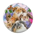 thumbnail image 1 of Rabbits Bunnies Hampster Backyard Flower Selfie Pinback Button Pin, 1 of 5