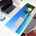 thumbnail image 6 of Extended Large Gaming Mouse Pad with Stitched Edges, XXL Mouse Pad Large (31.5x11.8 Inch) w/ Brilliant Design, Desk Mat Keyboard Pad with Anti Slip Base, Multifunctional Desk Pad - Bule Sky Beach, 6 of 6