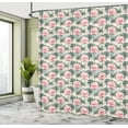 thumbnail image 4 of Ambesonne Pink Floral Shower Curtain, Asian Garden Peonies, 69"Wx70"L, Grey Teal Eggshell, 4 of 4