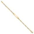 thumbnail image 5 of Auriga Fine Jewelry 14K Yellow Gold Soft Figaro Id Bracelet 6 inch for Women, 5 of 6