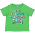 thumbnail image 3 of Inktastic Yeah I'd Rather Be with My Yaya in Pink Blue and Purple Boys or Girls Toddler T-Shirt, 3 of 5