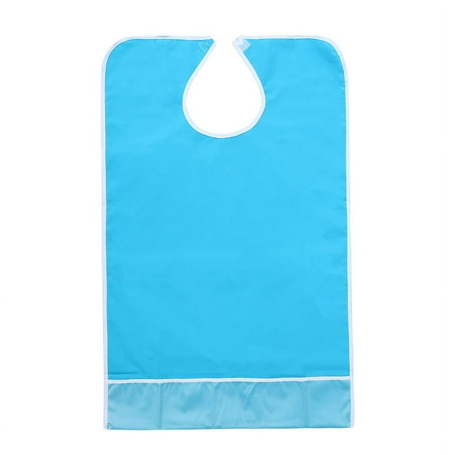 Babero de PVC impermeable y sin aceite para adultos para pacientes mayores que comen y cenan babero delantal babero