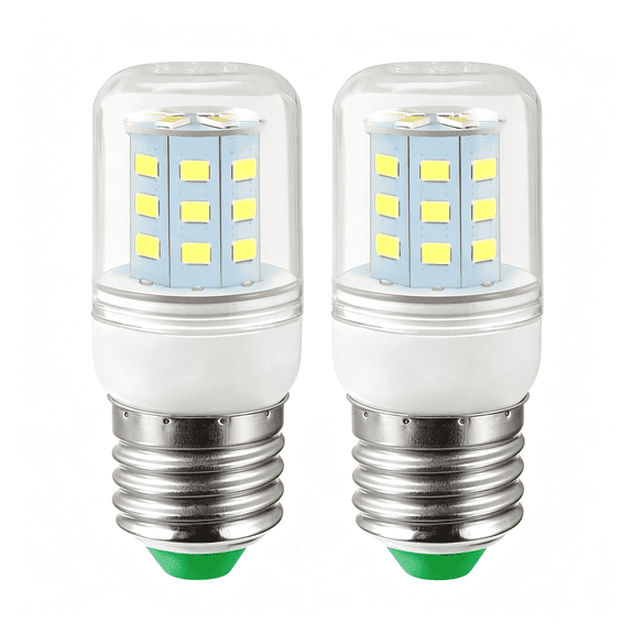 HIBIBUD D34L for Frigiidaire Refrigerator Light Bulbs Replacement 5304511738 E26 3.5W 40W Halogen Equivalent Ac 85-265V 6000K Led Pack of 2 Refrigerator Light Bulb