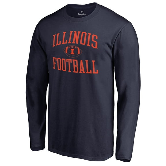 Men's Navy Illinois Fighting Illini First Sprint Long Sleeve T-Shirt