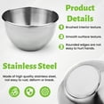 thumbnail image 3 of 5 Pack Stainless Steel Soy Sauce Dish, 3.3" Small Metal Dipping Bowls, Mini Round Dip Cup for Prep Seasoning Condiment Snack Salad Dessert Spice Appetizer (Silver), 3 of 7