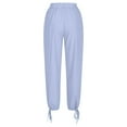 thumbnail image 4 of FNFYFH Clearance Women's Stylish Linen Pants Elastic Waist, 4 of 5