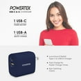 thumbnail image 5 of Denim Dual USB-A / USB-C Wall Charger - Dark Blue, 5 of 7